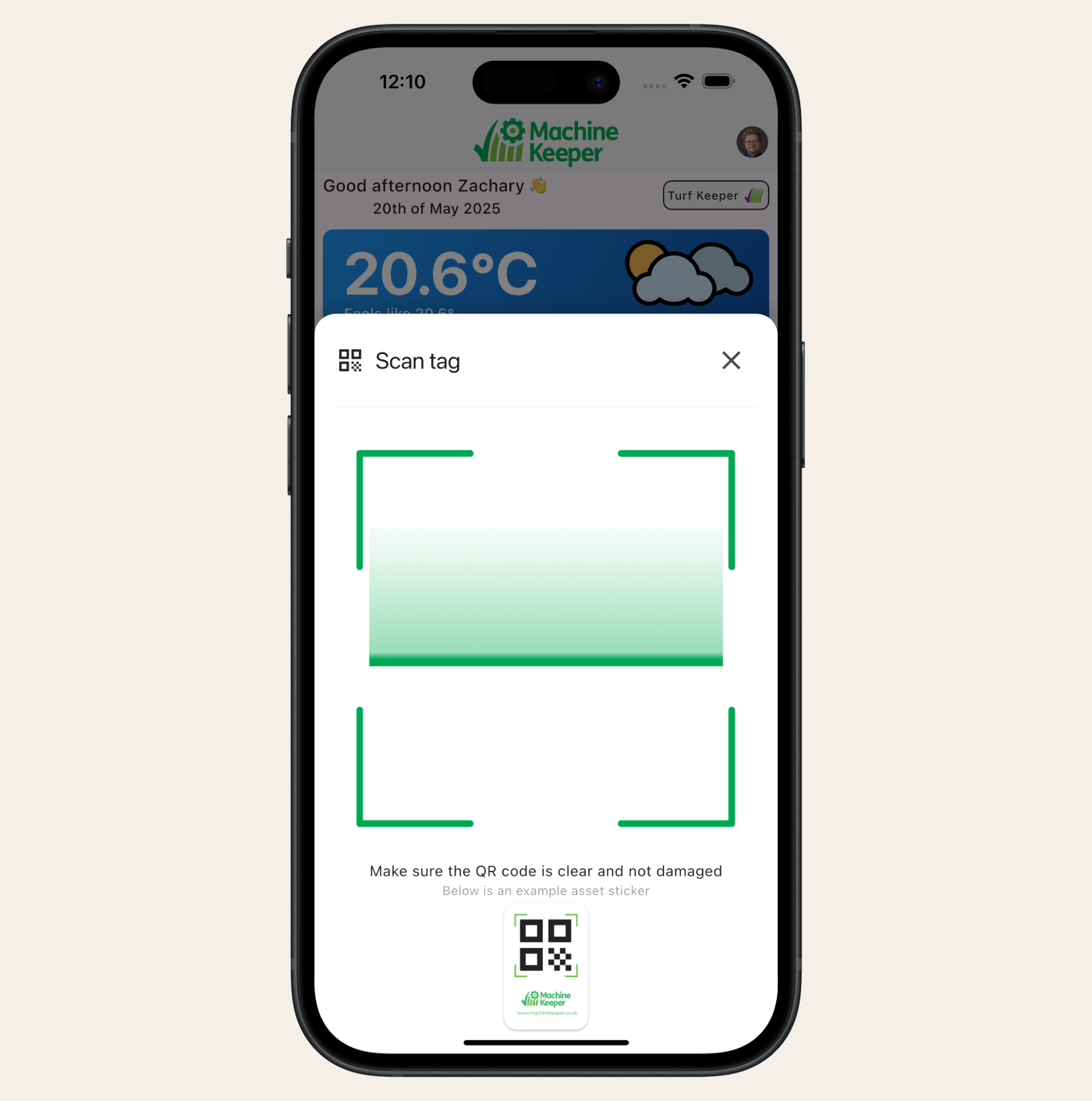 QR & NFC Tags to quickly find machines